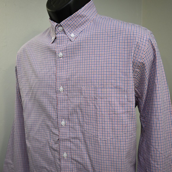 J.CREW Other - J.CREW Button Up Dress Shirt Plaid Long Sleeve Front Pocket Mens Size Large